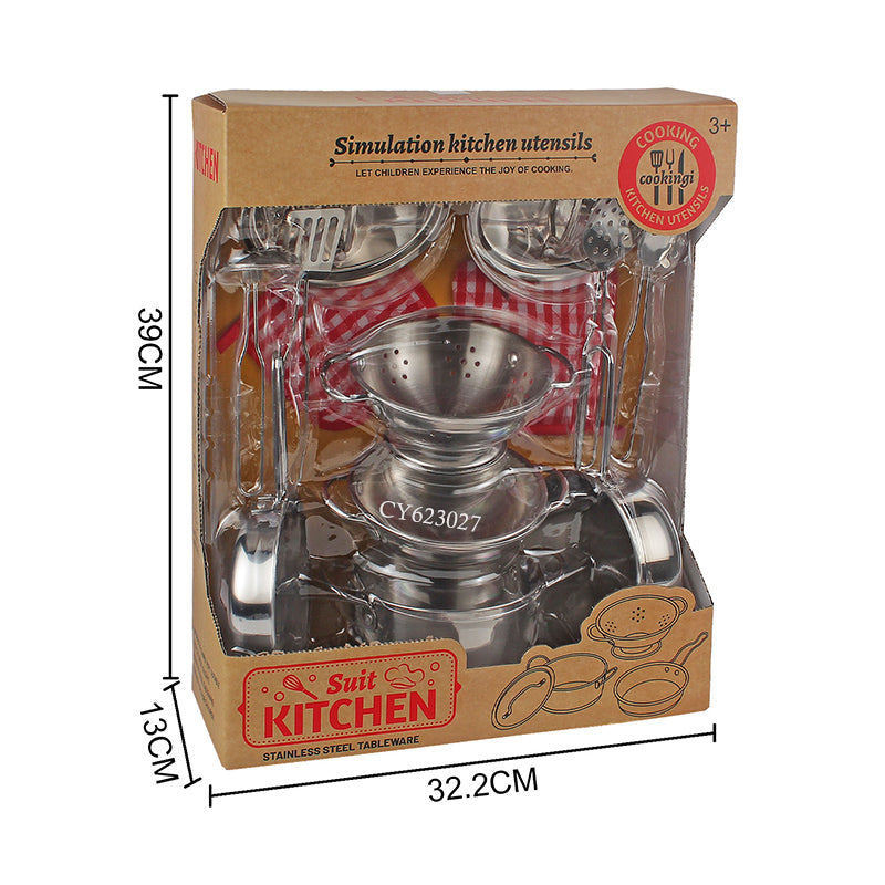 π©βπ³ Kids Kitchen Set β Pretend Cooking Playset with Utensils, Food & Light/Sound Effects π΅β¨