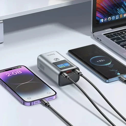 Hoco Q17A LED Power Bank π β 30W PD Fast Charging | 22.5W QC3.0 | Compact & Stylish Design β‘