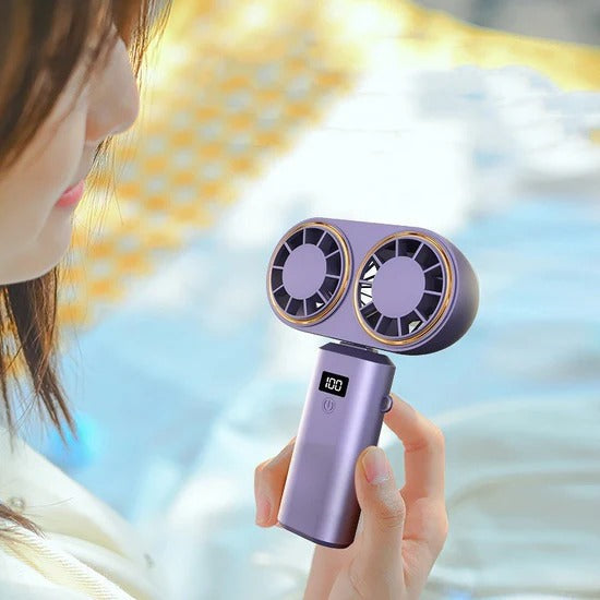 π¬οΈ USB Handheld Mini Fan β Foldable, Portable & Neck Hanging with 5-Speed & Display Screen π¨β¨